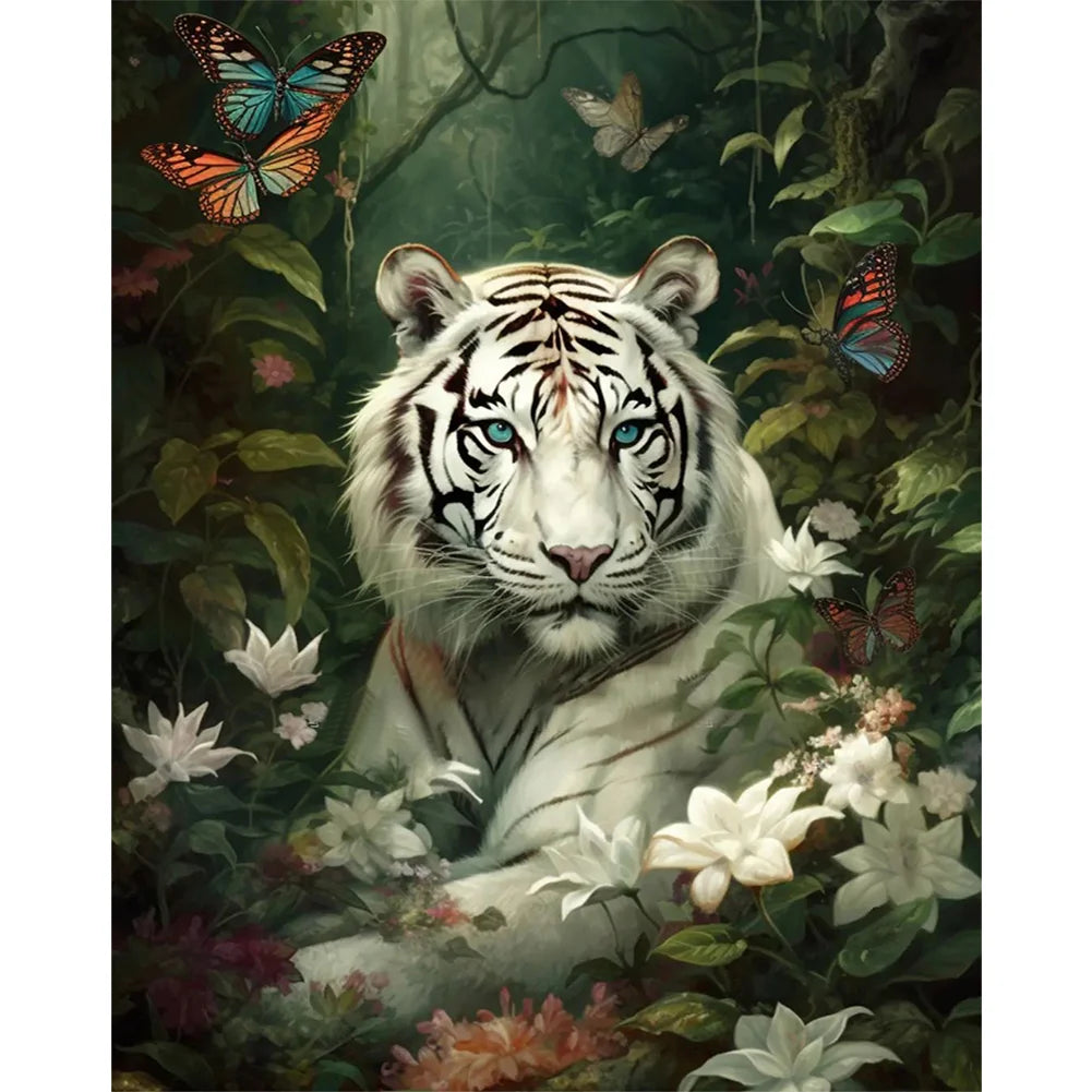 White Tiger Full 11CT Pre-stamped 50*60cm cross stitch