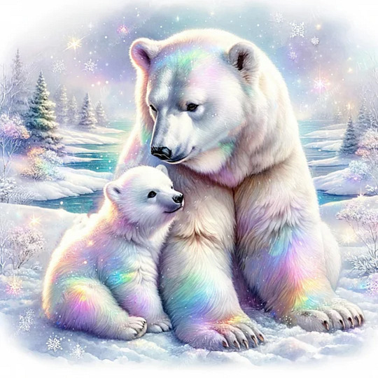 Polar Bear 50*50cm full round drill (40 colours) diamond painting