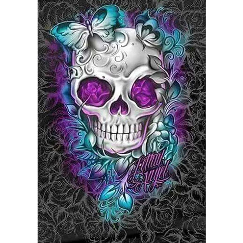 Skull 30*40cm full round drill diamond painting