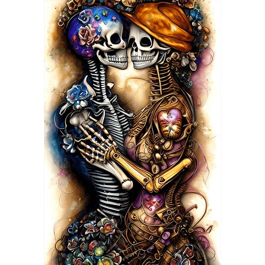 Skeleton 40*60cm full round drill diamond painting