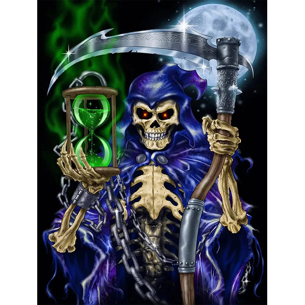 Scythe Skeleton Ghost 30*40cm full round drill diamond painting