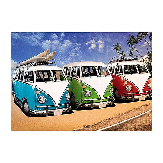 Beach Bus  40*30cm full round drill diamond painting