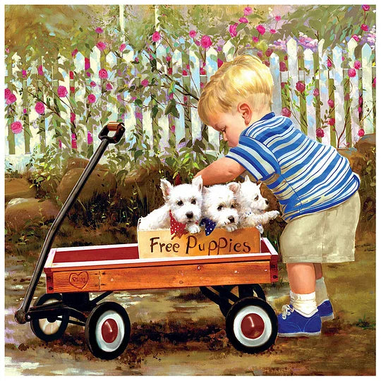 Little Boy Car 30*30cm full round drill diamond painting