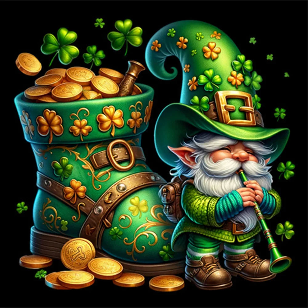 St Patrick’s Day Gnome 40*40cm full square drill diamond painting