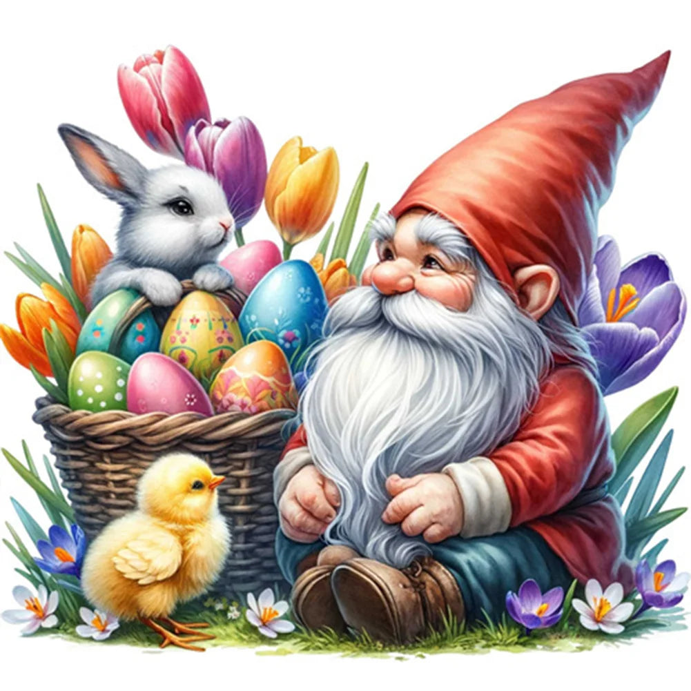 Easter Gnomes and Animals 30*30cm full square drill diamond painting