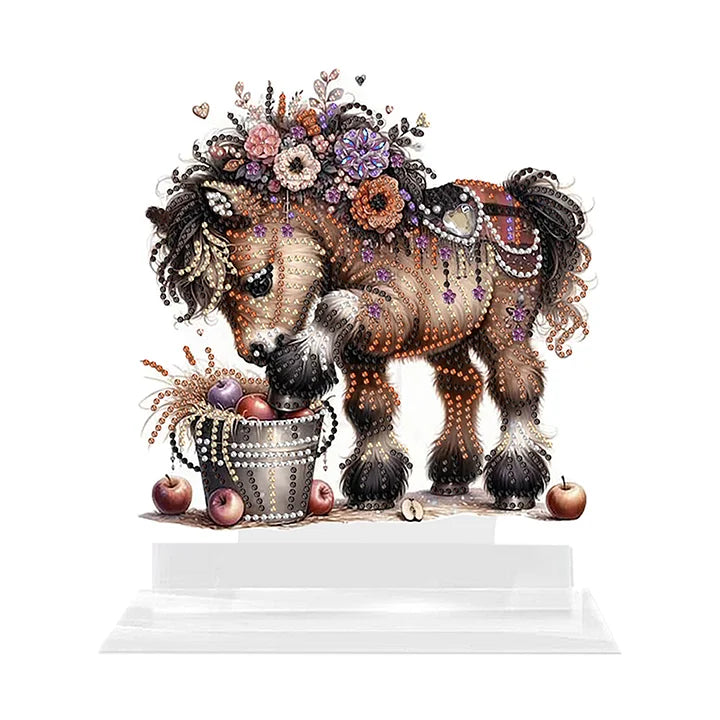 Acrylic Farm Pony Diamond Painting Ornament