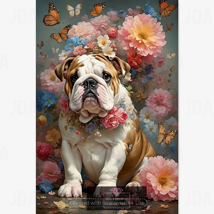 Dog 20*30cm full square drill diamond painting