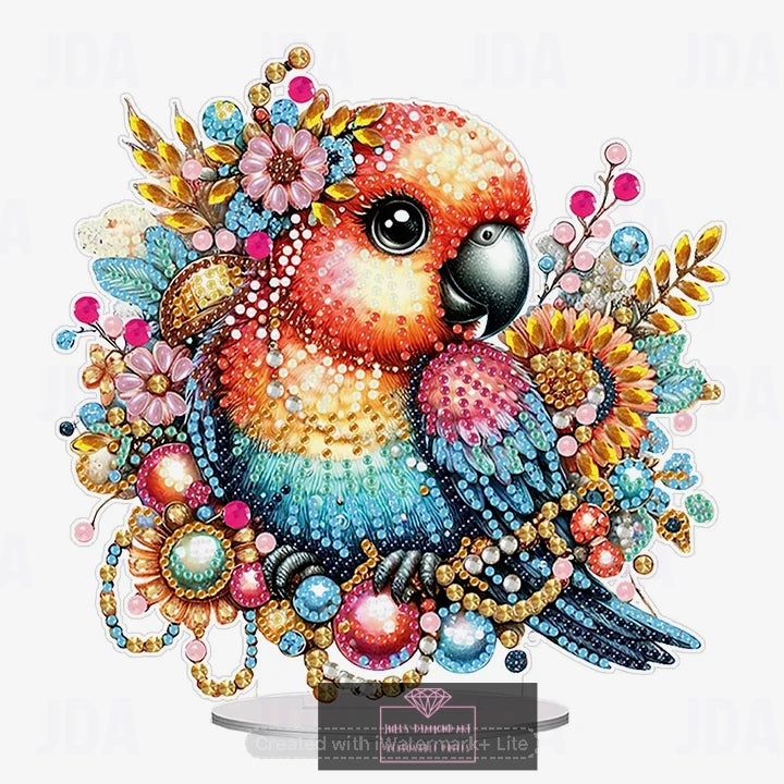 Acrylic parrot diamond painting ornament