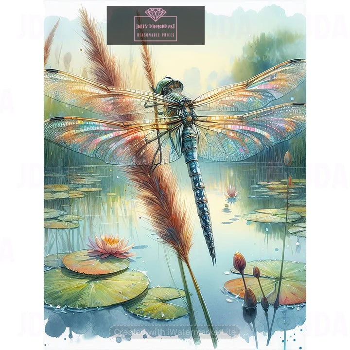 Dragonfly 30*40cm full round drill diamond painting