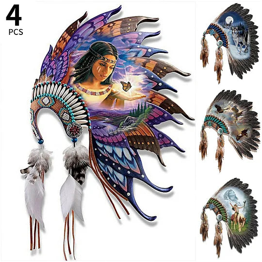 Native American Headgear 30*40cm full round diamond painting 4pcs