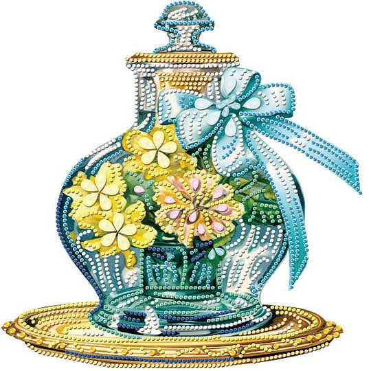 Flowers And Glass Vase 30*30cm special shaped drill diamond painting