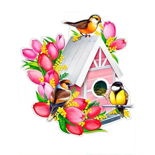 Bird House 30*40cm full round drill diamond painting