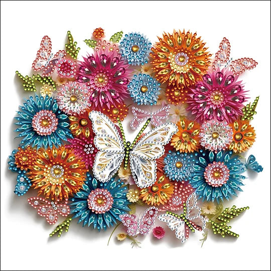 Butterfly Wreath 30*30cm special shaped drill diamond painting