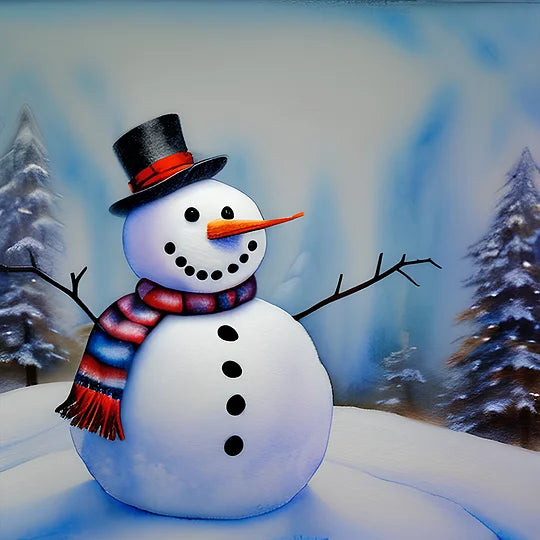 Snowman 30*30cm full round drill diamond painting