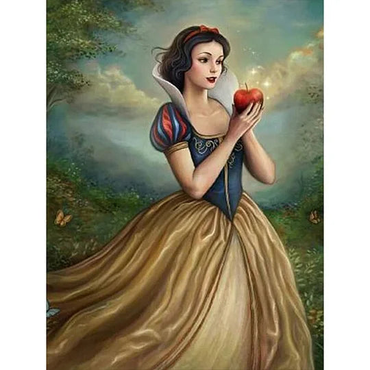 Snow White 30*40cm full round drill diamond painting