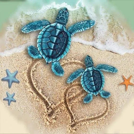 Beach Turtle 30*30cm full round drill diamond painting