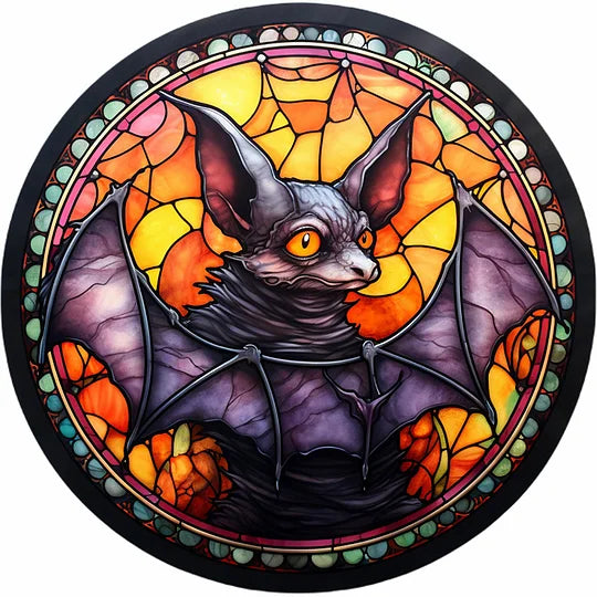 Halloween Horror Bat 30*30cm full round drill diamond painting