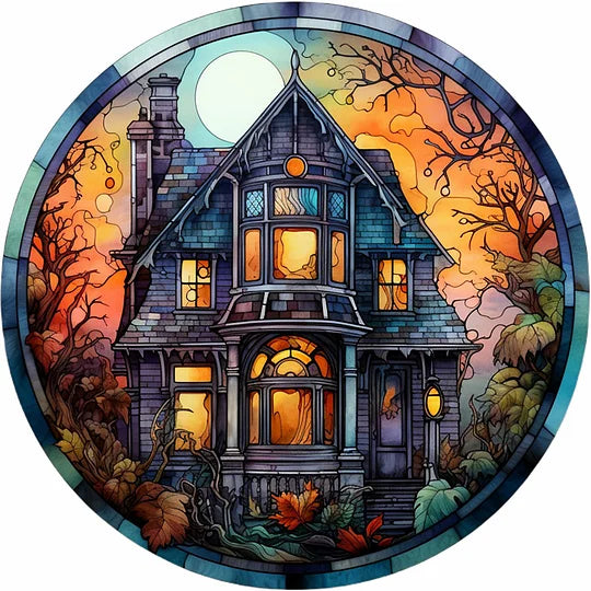 Halloween Horror House 30*30cm full round drill diamond painting