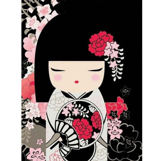 Japanese Doll 30*40cm full round drill diamond painting