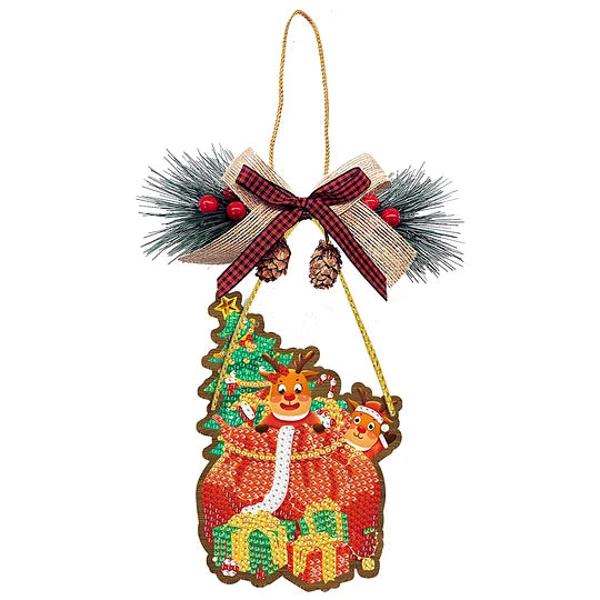 Diamond Painting Christmas Tree Pendant Sack