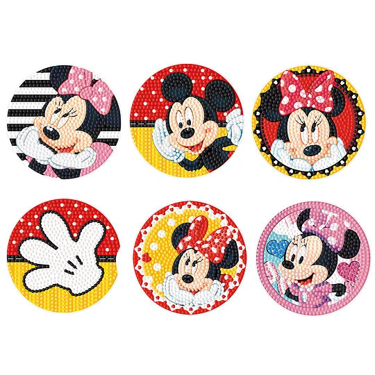 6pcs Coasters Mickey Mouse Diamond Painting