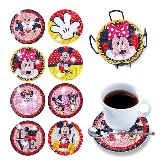 8pcs Coasters Diamond Painting