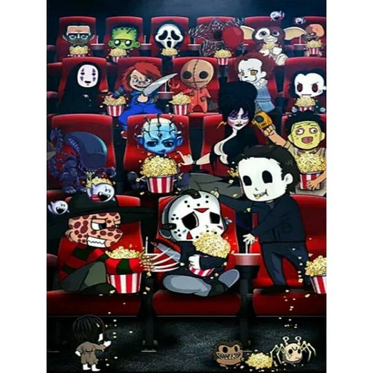 Horror Movie 30*40cm full round drill diamond painting