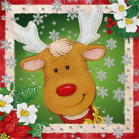 Christmas Elk 30*30cm special shaped drill diamond painting
