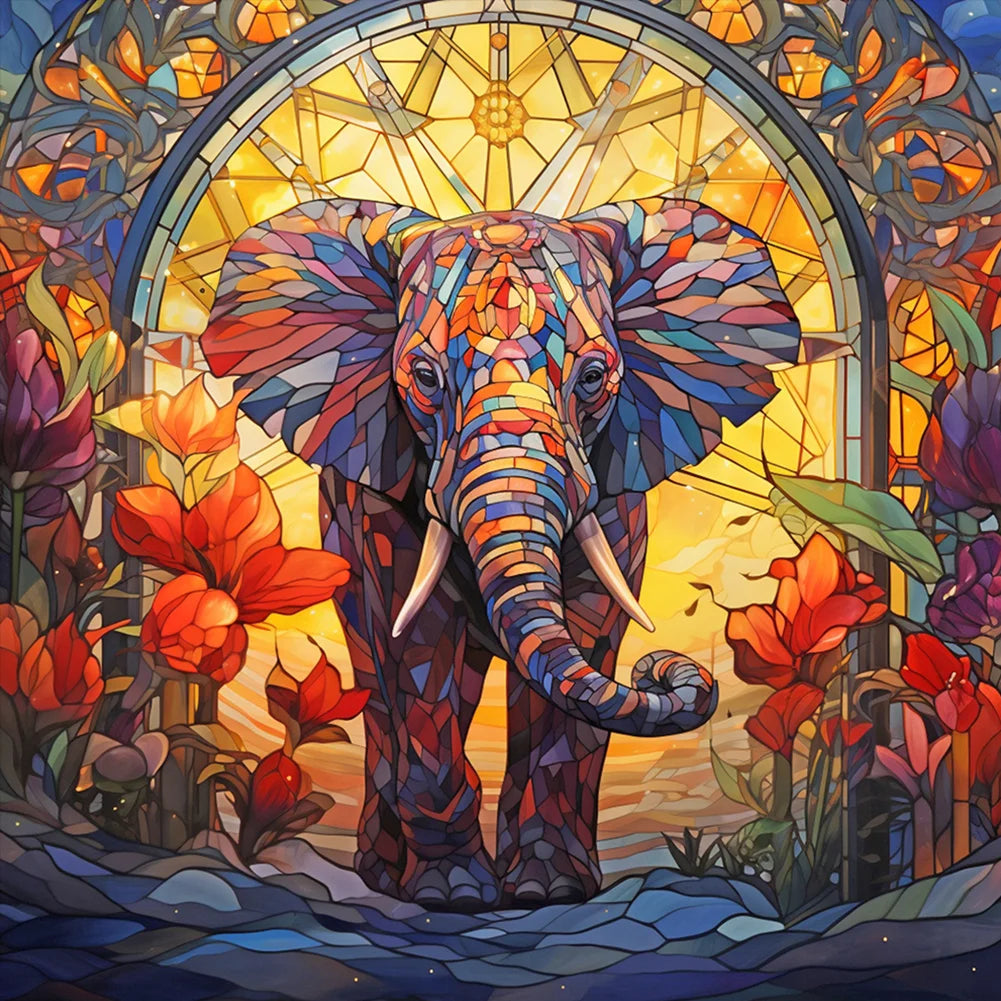 Elephant 40*40cm full round drill diamond painting