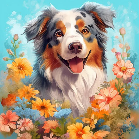 Laughing Dog 40*40cm full round drill diamond painting