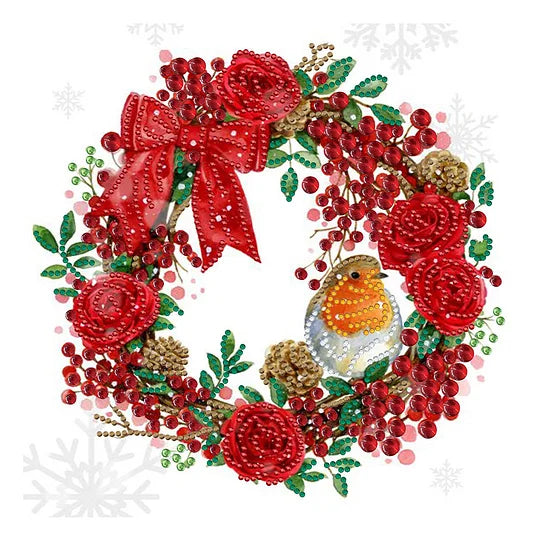 Christmas Wreath 30*30cm special shaped drill diamond painting