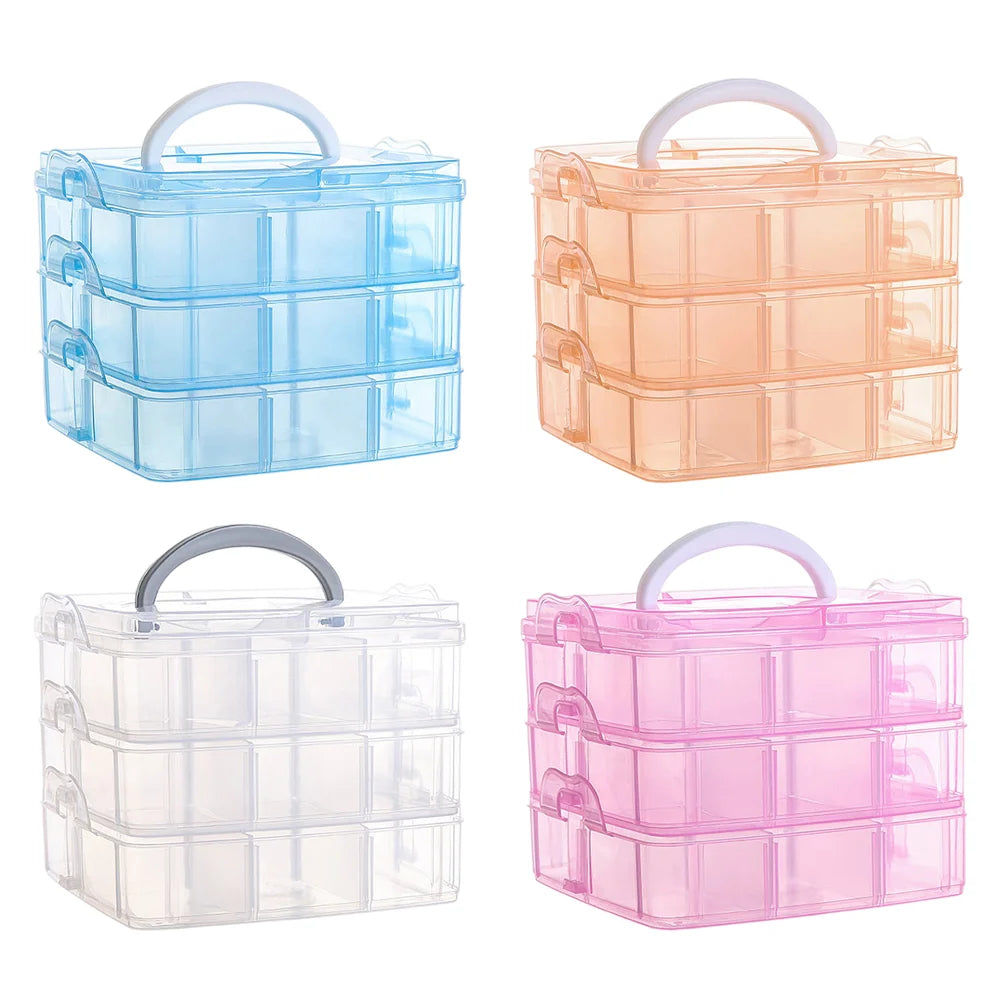 3 Tier Container Case Adjustable Divider for Storage