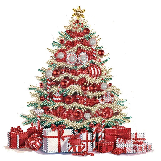 Colourful Christmas Tree 30*30cm special shaped drill diamond painting