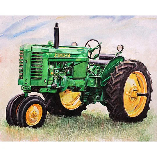 Tractor 40*30cm full round drill diamond painting