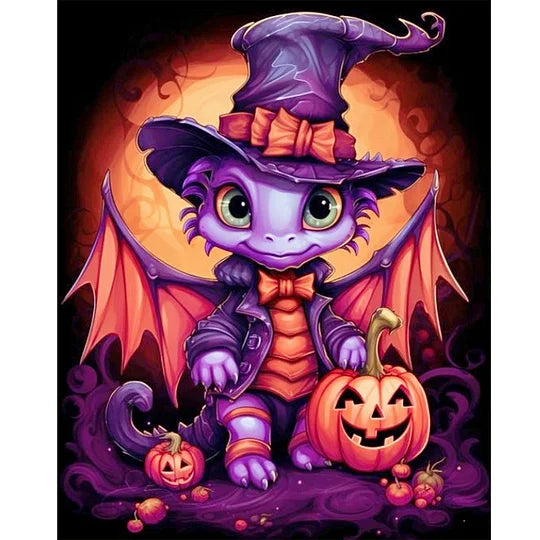 Halloween Winged Dragon 40*50cm full round drill diamond painting