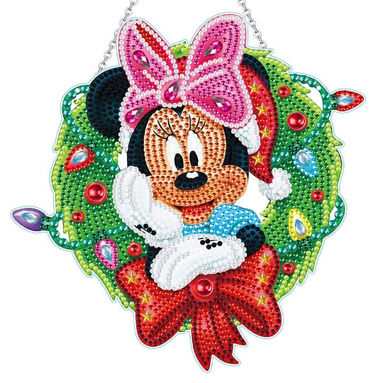 Christmas Decor Shaped Diamond Painting Wreath Minnie