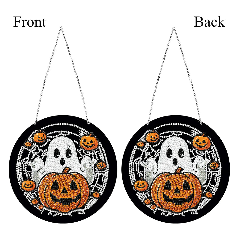 Double Sided Diamond Painting Suncatcher Halloween Ghost