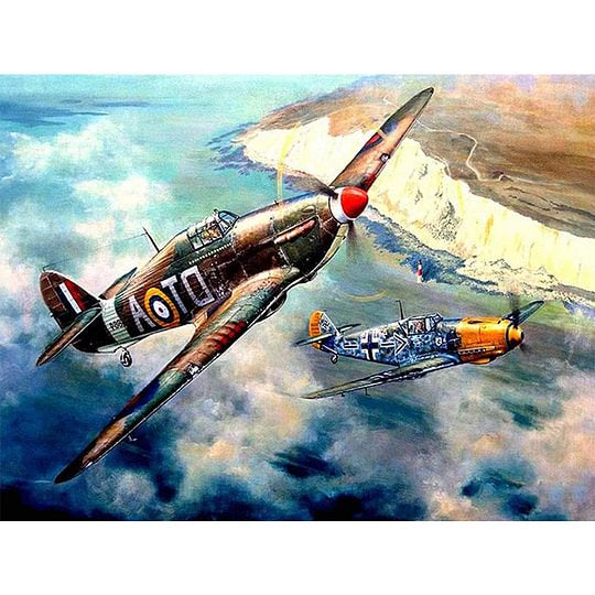 Airplane 40*30cm full round drill diamond painting