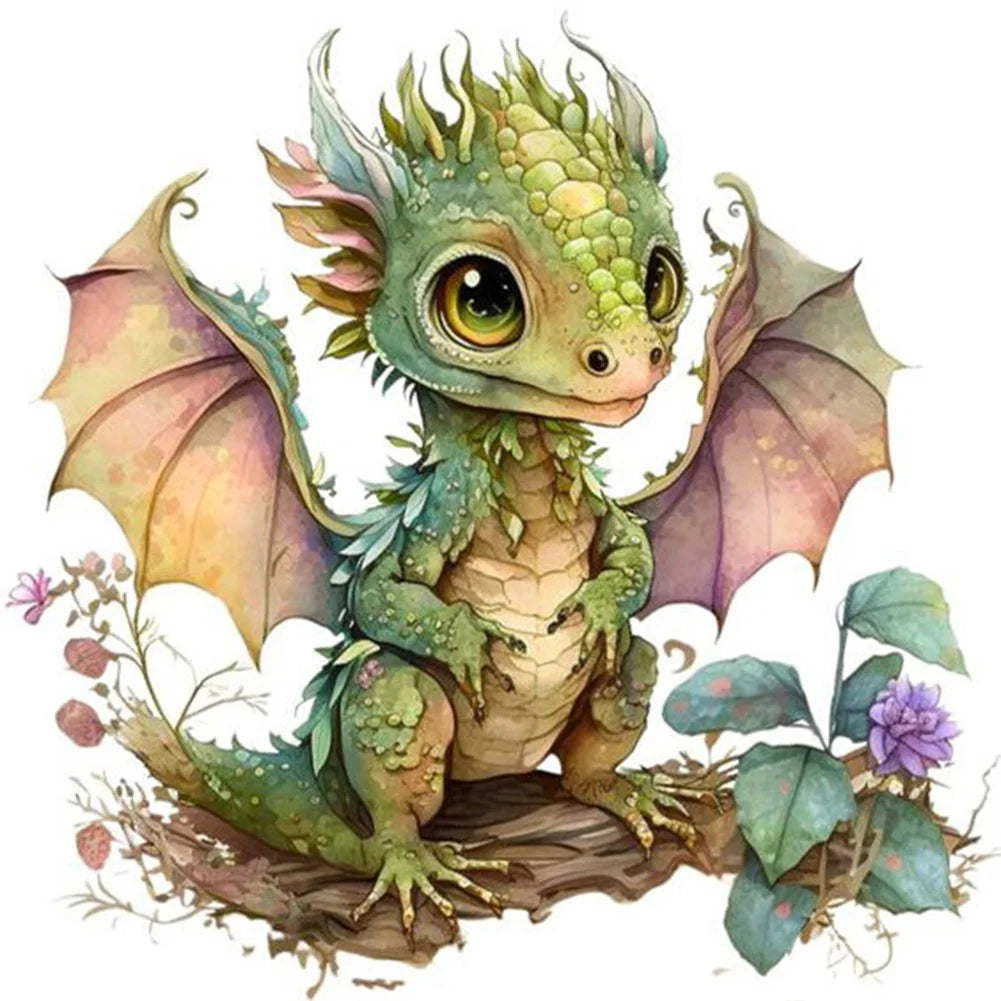 Cute Dragon 30*30cm full square drill diamond painting