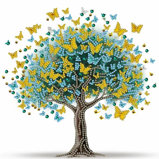 Flower Tree 30*30cm special shaped drill diamond painting