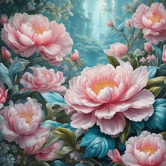 Peony 30*30cm full round drill diamond painting