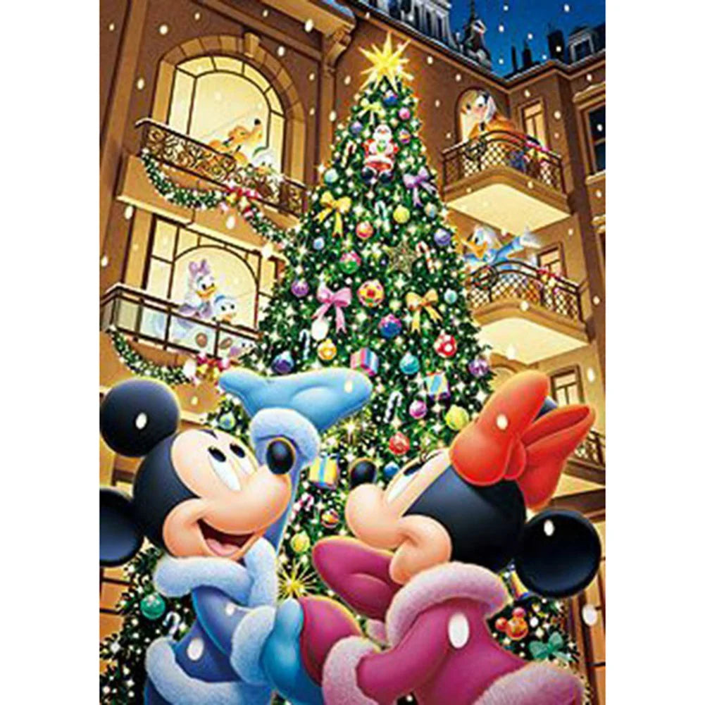 Cartoon Mouse And Christmas Tree 30*40cm full round drill diamond painting