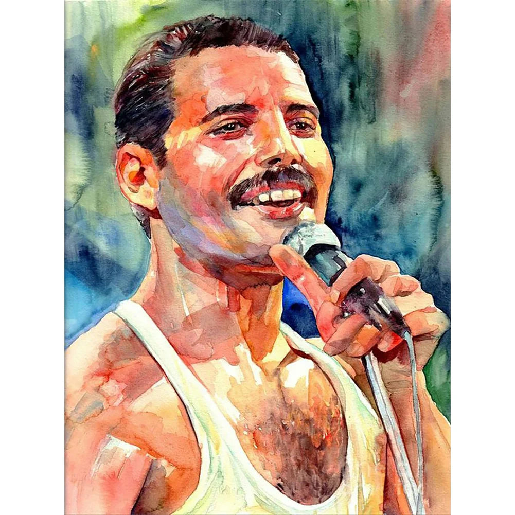 Singer Watercolour Painting 30*40cm full round drill diamond painting