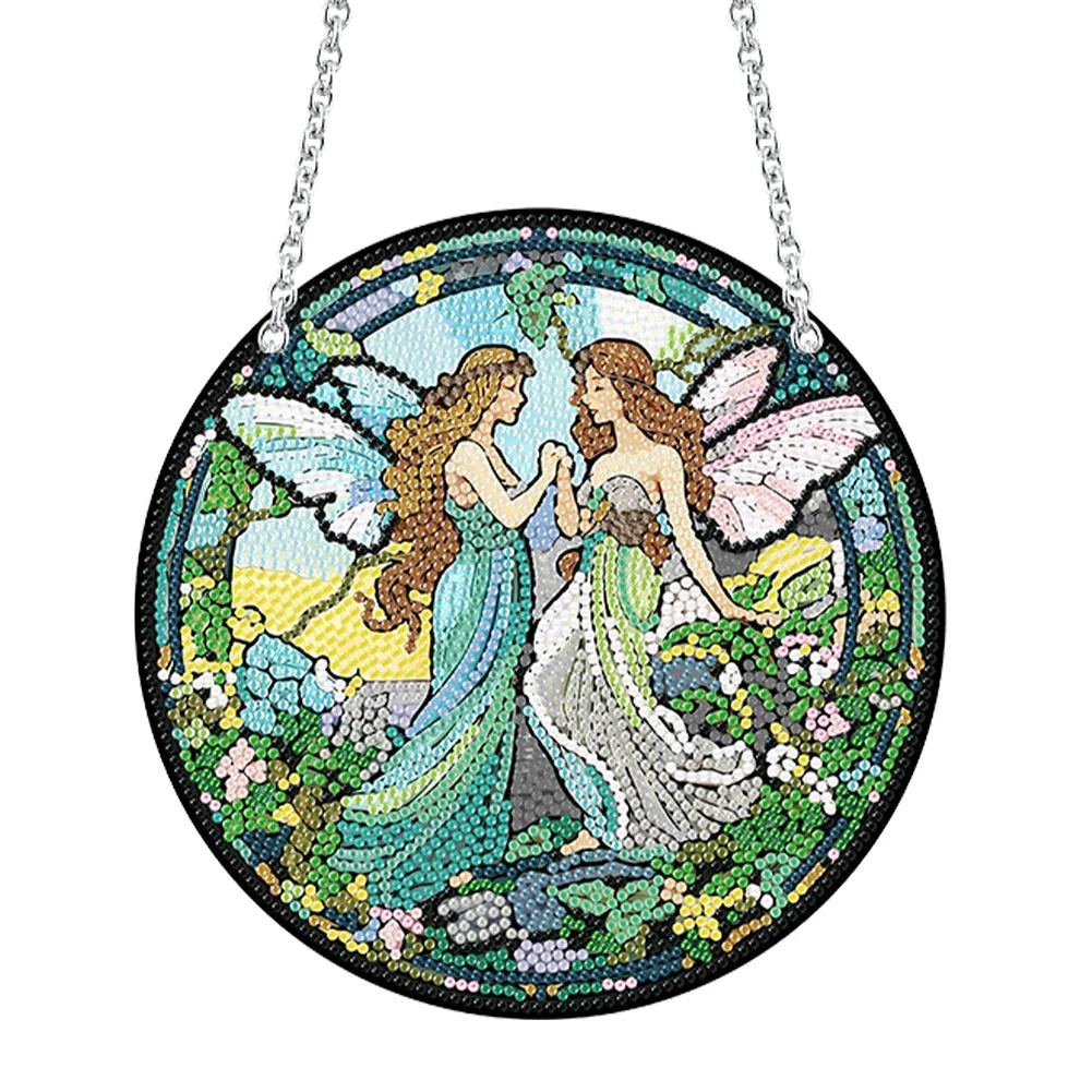 Acrylic Butterfly Elf Single Sided Diamond Painting Pendant 20*20cm