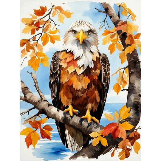 Wood Eagle 30*40cm full round drill diamond painting