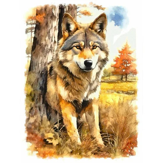 Timber Wolf 30*40cm full round drill diamond painting