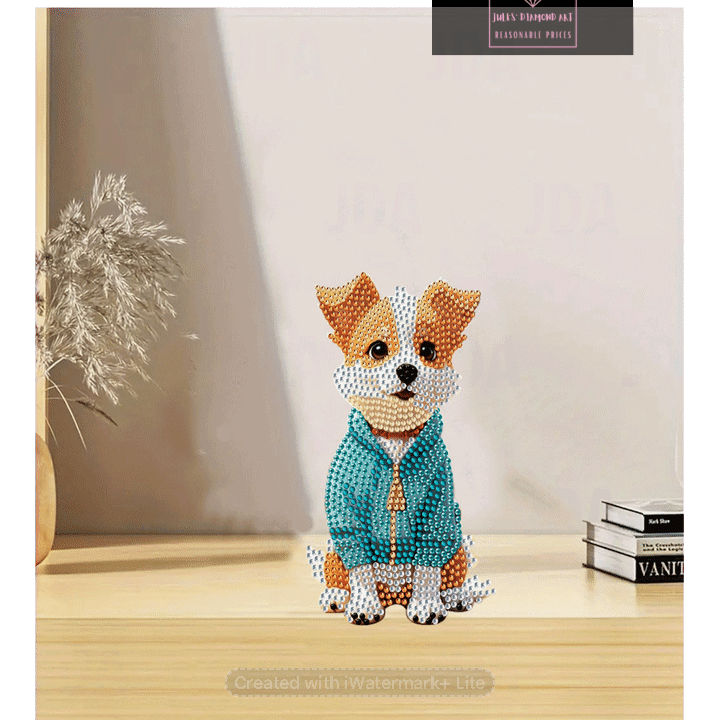 Dog Acrylic special shape diamond painting ornament