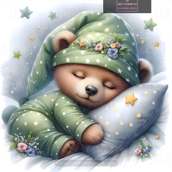 Cartoon Bear 30*30cm full round drill diamond painting