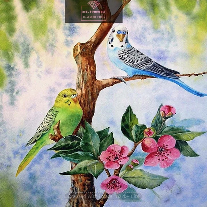 Spring Birds 30*30cm full round drill diamond painting