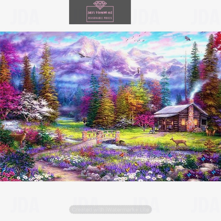 Violet Garden 60*50cm full round drill diamond painting